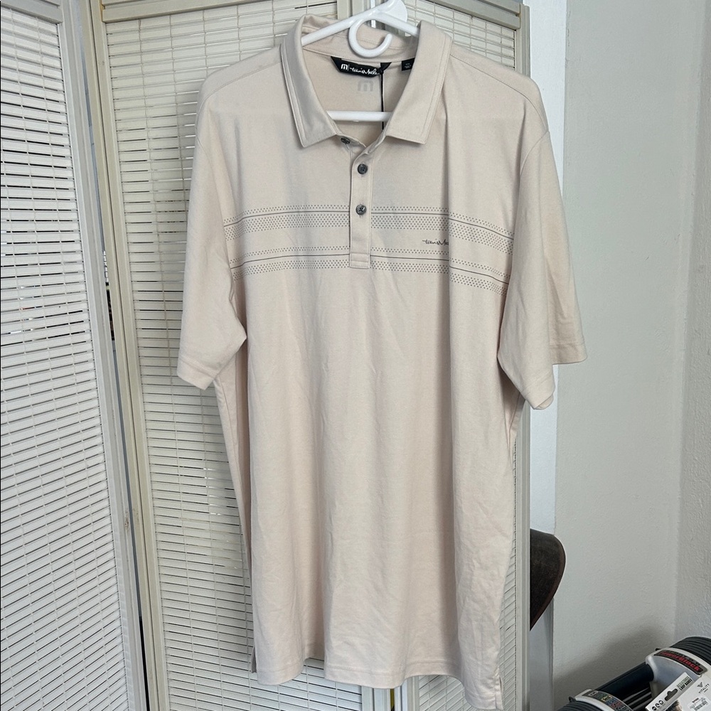 Travis Matthew Tour Light Beige Polo Shirt